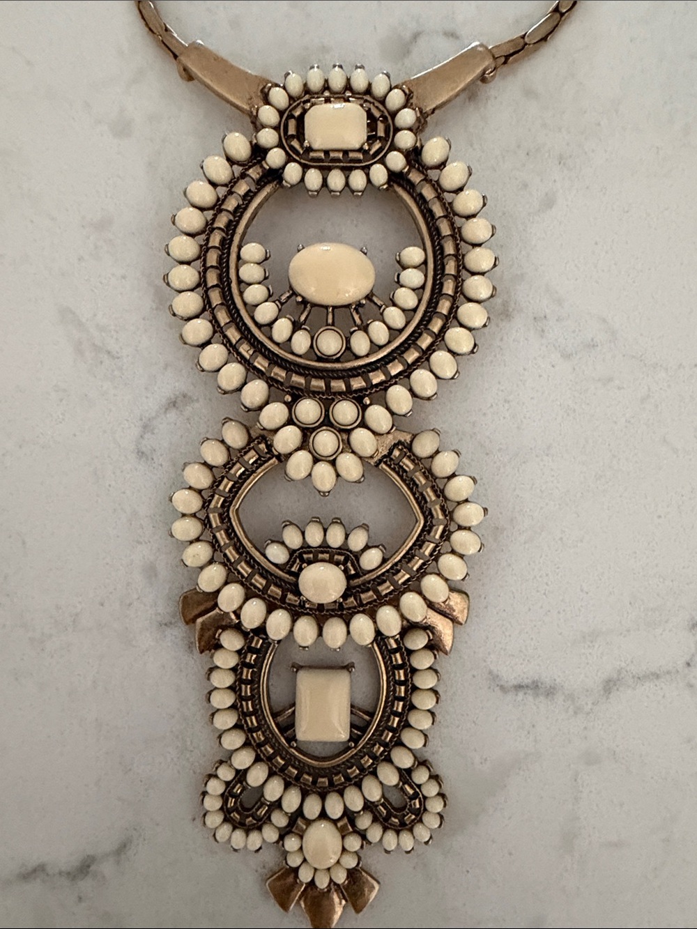 Stella and Dot Ivory Beaded Statement Necklace - 8 necklaces in 1! - Picture 12 of 13